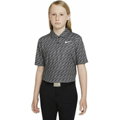 Nike Dri-Fit Victory Short Sleeve Printed Junior Polo Shirt Black L