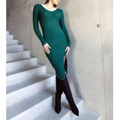 UR/CEO Green slit maxi skirt Leona