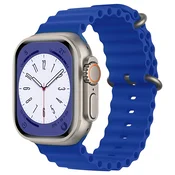 Silikonski pas za pametno uro Techsuit W038 za Apple Watch (38mm/40 mm/41 mm/42mm) - moder