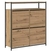 Vidaxl omara za čevlje Umetni hrast 100 x 34 x 112 cm Konstruiran les