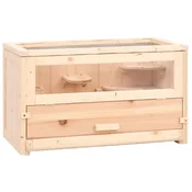 Vidaxl Kletka za hrčke 60x30x35 cm trden les jelke