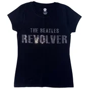 The Beatles Revolver Crystals (Embellished) Black S Ženske Majica