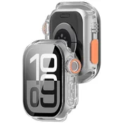 INF Zaščitni ovitek za Apple Watch - trda plastika in kaljeno steklo Transparent 44 mm, (22076891)