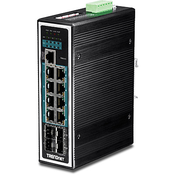 Trendnet TI-PG1284i Upravljano L2+ Gigabit Ethernet (10/100/1000) Podrška za napajanje putem Etherneta (PoE) Crno
