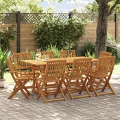 9-dijelni vrtni blagovaonski set 180x90x75 cm bagremovog drva
