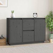 Komoda siva 111 x 34 x 75 cm od masivne borovine