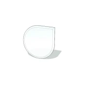 Steklo pod kaminom 1100x1100x6 mm tear