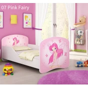 Dječji krevet ACMA s motivom 140x70 cm 07-pink-fairy