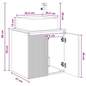 vidaXL vidaXL Umivalnik s pritrditev na steno Star les 49,5 x 41 x 63 cm, (5000246376)