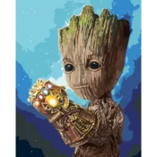 shumee Slikanje po številkah z okvirjem Slike za slikanje - Groot Marvel 40x50 cm