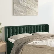 Vidaxl vidaXL Vzglavje s krilci temno zeleno 147x16x78/88 cm žamet