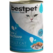 BESTPET Konzerva tunjevine i incuna u sosu Adult cat 400g