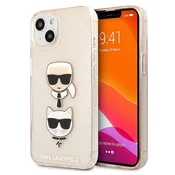 Karl Lagerfeld KLHCP13SKCTUGLGO trdi ovitek za iPhone 13 mini 5,4 zlat/zlat z bleščicami Karl`s & Choupette