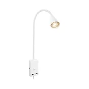 Briloner 2175-016 - Fleksibilna zidna lampa sa USB portom 1xGU10/10W/230V bela