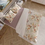 Posteljnina 220x200, bombažni saten, pastelne barve, cvetje Manila