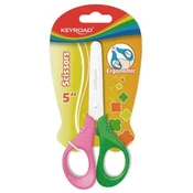 KEYROAD ergonomske šolske škarje, pretisni omot, mešanica barv