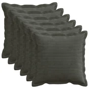 vidaXL Prevleka za blazino 6 kos HOUTEN Antracit 30 x 30 cm korduroy