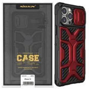 Nillkin adventruer etui ovitek za iphone 13 pro oklepni etui s pokrovom za kamero rdeč