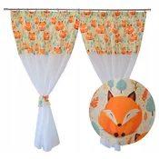 shumee Otroška zavesa FOX forest SKANDINAVSKI STIL boho barvita 300x160