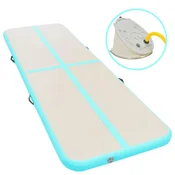Vidaxl Napihljiva gimnastična podloga s tlačilko 600x100x10 cm modra