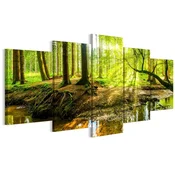 shumee Slika na italijanskem platnu 100 x 50 cm pentaptih - eklektični slog - narava Slika na italijanskem platnu 150 x 75 cm pentaptih - eklektični slog - narava