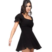 Ženska obleka (mini) KILLSTAR - CELESTIAL NIGHT OFF THE SHOULDER - Black - KSRA015036