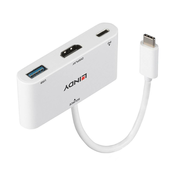 LINDY LINDY USB-C adapter [1x moški konektor USB-C - 1x ženski konektor HDMI\, USB 3.2 gen. 1 vtičnica A (USB 3.0)] 43340, (20561873)