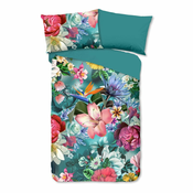 Tirkizna pamučna posteljina za krevet za jednu osobu 140x200 cm - Good Morning