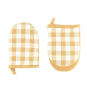 TISECO Set kuhinjska prijemalka Gingham Tiseco 13x19cm/rumena/2 kos/bombaž, poliester, (5000198310)