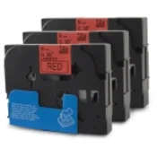 Komplet Brother TZe-421/TZ-421/PT/P-Touch 9mm kompatibilni trakovi (3) - črn izpis/rdeč trak