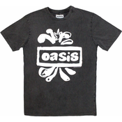Oasis Majica Logo Splat Stone Wash Unisex Charcoal Grey L
