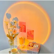 Dardanar Mini Sunset Light Net Rdeča Sunset Light Floor Photo Projection Dusk Warm Light Dawn Dawn Light USB Small Night Light, (21198941)