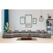 Atelier del Sofa Ugaona garnitura Gondol 105x70x552cm Siva