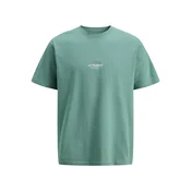 JACK & JONES Majica JJESOHO  tirkiz / bijela