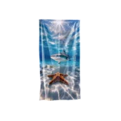 Quick-dry XL plaža rucnik AQUALIS plavi 100 x 180 cm, 100% mikrovlakana