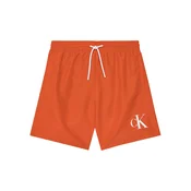 Calvin Klein Swimwear Kratke kopalne hlače oranžno rdeča/bela