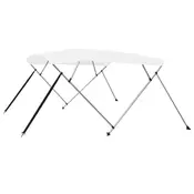 vidaXL Tenda bimini s 4 luka bijela 243 x 196 x 117 cm