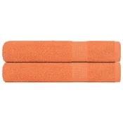 Vidaxl Savna brisače FROGN 2 kosa oranžne 80x200 cm 360 g/m2