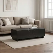 vidaXL Klubska miza Črna 102 x 50,5 x 35 cm Inženirski les