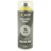 Industrijski akrilni lak sprej RAL HG 400ml Motip - RAL 1016 žvepleno rumena