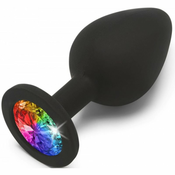Toyjoy Rainbow Booty Jewel Butt Plug black