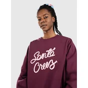 Santa Cruz Ribbon Script Front Crew Sweater dark cherry