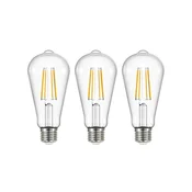 Arcchio LED žarnica z žarilno nitko prozorna E27 3,8W 2700K 806lm komplet 3
