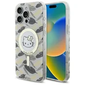 HELLO KITTY Ovitek Hello Kitty MagSafe z zlatimi listi za iPhone 16 Pro Max