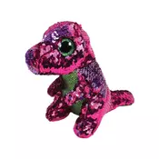 TY Flip BBoos STOMPY - pink-green dinosaur reg 15 cm 36262