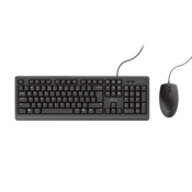 TRUST Primo Tastatur & Maus Set, kabelgebunden, es QWERTZ-Layout, Flüssigkeitsgeschützt