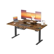 Songmics Višinasto nastavljiva pisalna miza 160x80x72-120 cm rjava