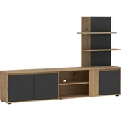 Livetastic DNEVNI REGAL, antracit, hrast artisan