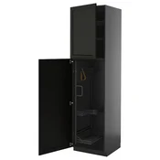 METOD Visoki element-ostava, Crnosiva/Lerhyttan crno bajcovano, 60x60x220 cm
