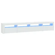 Vidaxl TV omarica z LED lučkami bela 240x35x40 cm